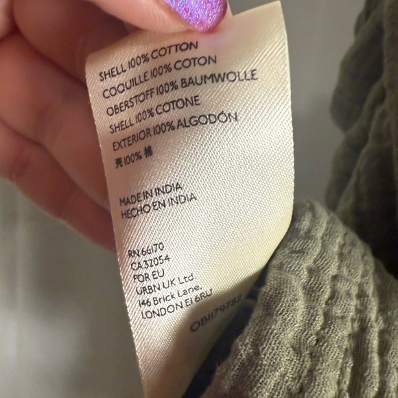 Maeve Green Midi Dress with Mandarin Collar and Tiered Design - Picture 5 of 6